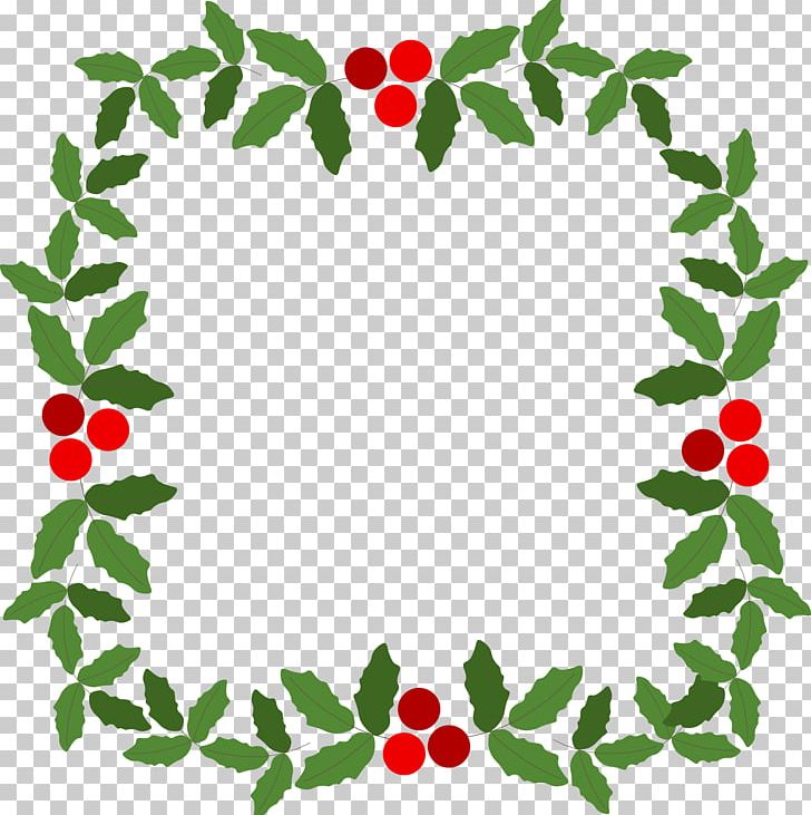 Christmas Ornament Wreath PNG, Clipart, Aquifoliaceae, Artwork, Autumn Leaf, Border, Branch Free PNG Download