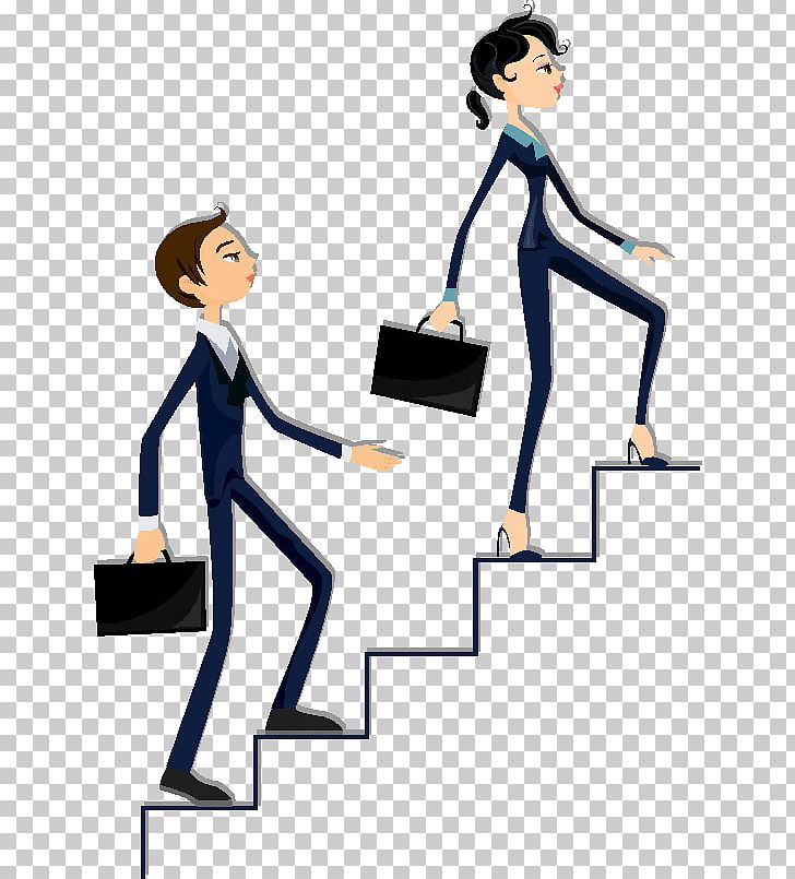 woman climbing stairs clipart