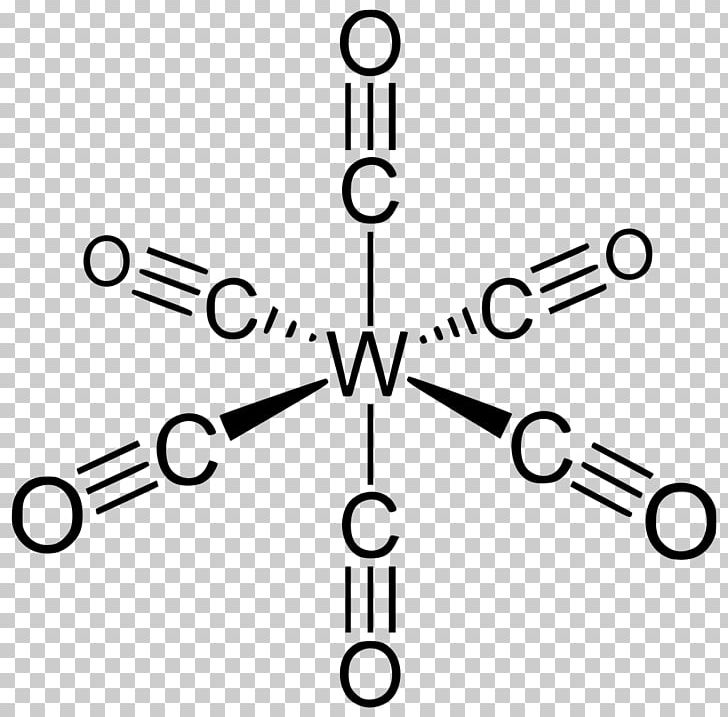 Tungsten Hexacarbonyl Chromium Hexacarbonyl Metal Carbonyl Carbon Monoxide Molybdenum Hexacarbonyl PNG, Clipart, Angle, Area, Atom, Black And White, Carbon Monoxide Free PNG Download