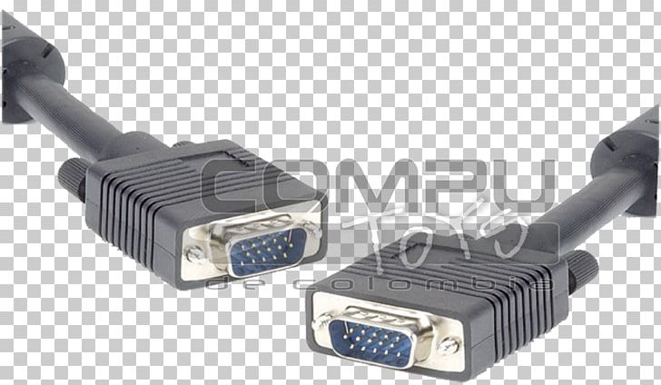 VGA Connector D-subminiature Electrical Cable Computer Monitors PNG, Clipart, Adapter, Cable, Coaxial Cable, Computer, Data Transfer Cable Free PNG Download