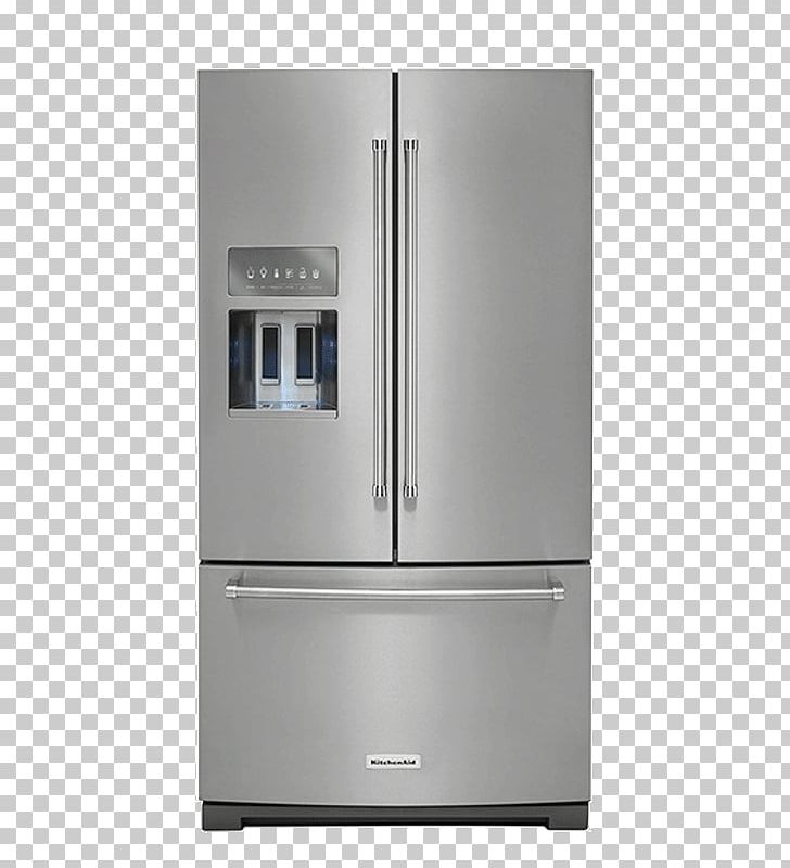 Refrigerator KitchenAid KRFF707E Ice Makers Door PNG, Clipart, Cubic Foot, Door, Electronics, Freezers, Home Appliance Free PNG Download