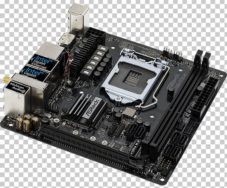 Intel Mini-ITX LGA 1151 ASRock Z370M-ITX/AC Motherboard PNG, Clipart, Central Processing Unit, Computer Hardware, Electronic Device, Electronics, Intel Free PNG Download