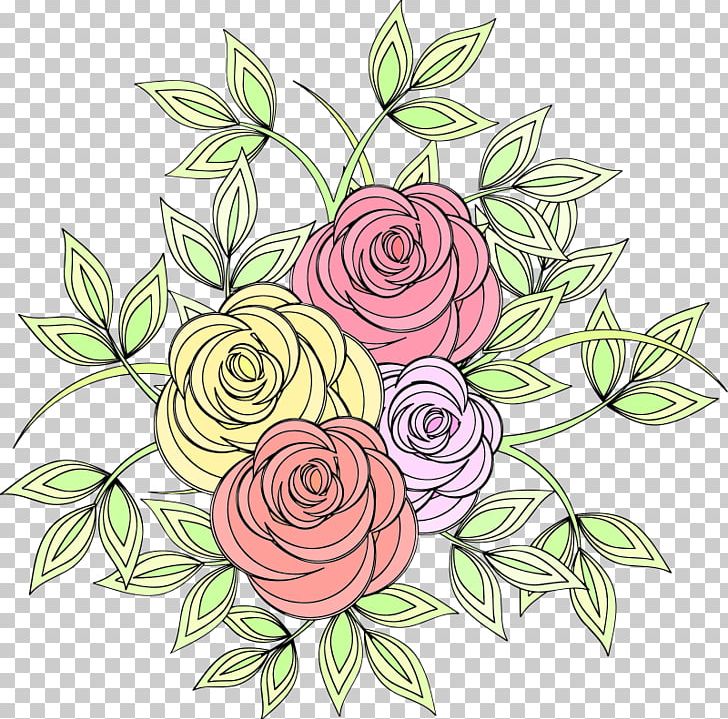 Garden Roses Cut Flowers PNG, Clipart, Art, Artwork, Centifolia Roses, Color, Coloring Book Free PNG Download