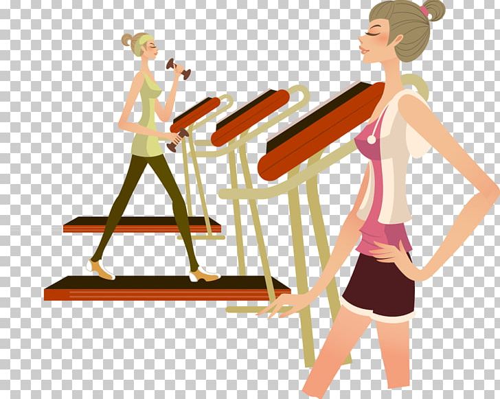 Fitness Centre Cartoon Sport Illustration PNG, Clipart, Arm, Art, Bodybuilding, Business Woman, Fashion Free PNG Download