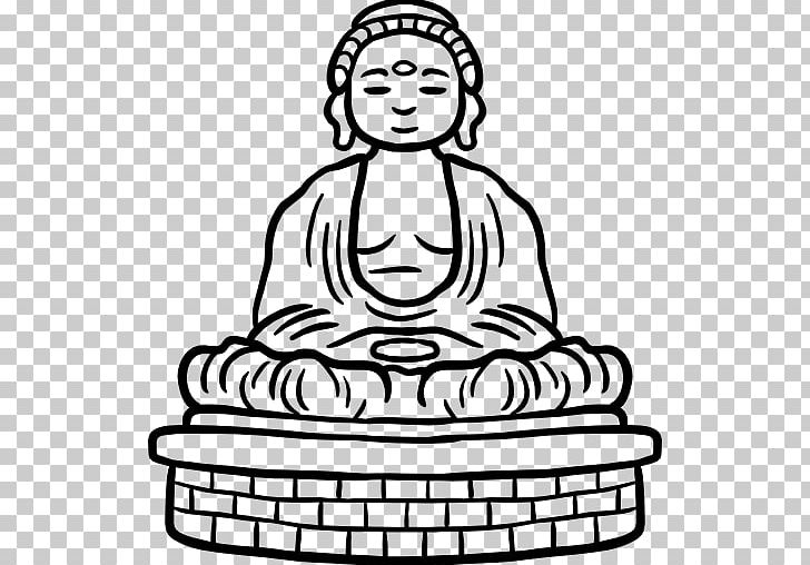 Great Buddha Of Thailand Computer Icons PNG, Clipart, Artwork, Black And White, Computer Icons, Encapsulated Postscript, Fictional Character Free PNG Download
