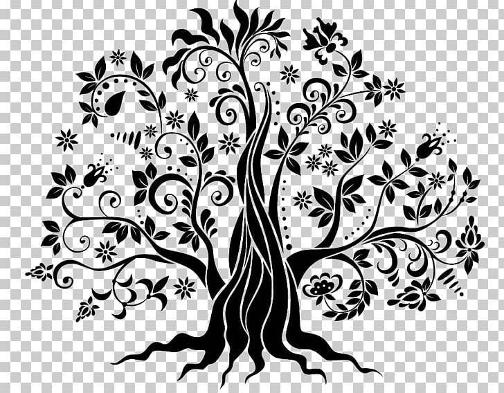 Wall Decal Tree Decorative Arts Graphics Sticker PNG, Clipart, Artwork, Black, Black And White, Branch, Decal Free PNG Download