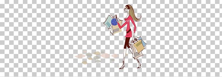 Cartoon Shopping Woman Illustration PNG, Clipart, Advertising, Art, Bijin, Coffee Shop, Comics Free PNG Download
