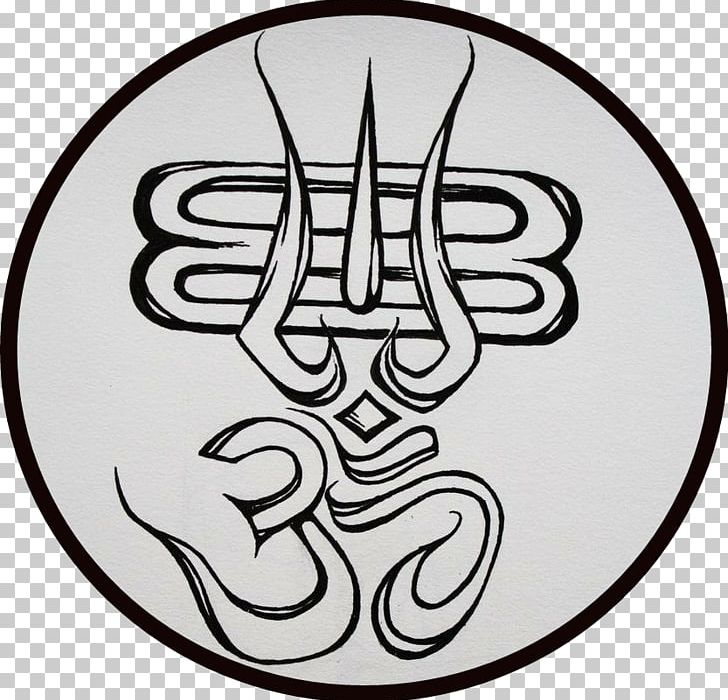 Mahadeva Ganesha Symbol Hinduism Trishula PNG, Clipart, Area, Art, Black And White, Circle, Deity Free PNG Download