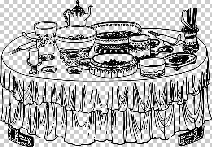 Buffet Table Matbord PNG, Clipart, Artwork, Black And White, Buffet, Cartoon, Cookware And Bakeware Free PNG Download
