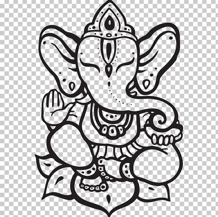 Ganesha Graphics Illustration PNG, Clipart, Art, Artwork, Black, Black And White, Deity Free PNG Download