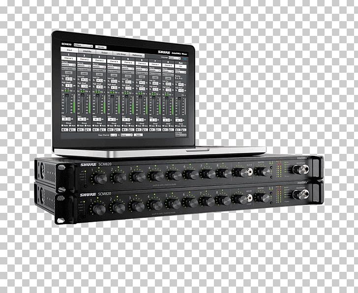 Microphone Shure SCM820 Automixer Audio Mixers PNG, Clipart, Audio, Audio Equipment, Audio Mixers, Audio Receiver, Communication Channel Free PNG Download