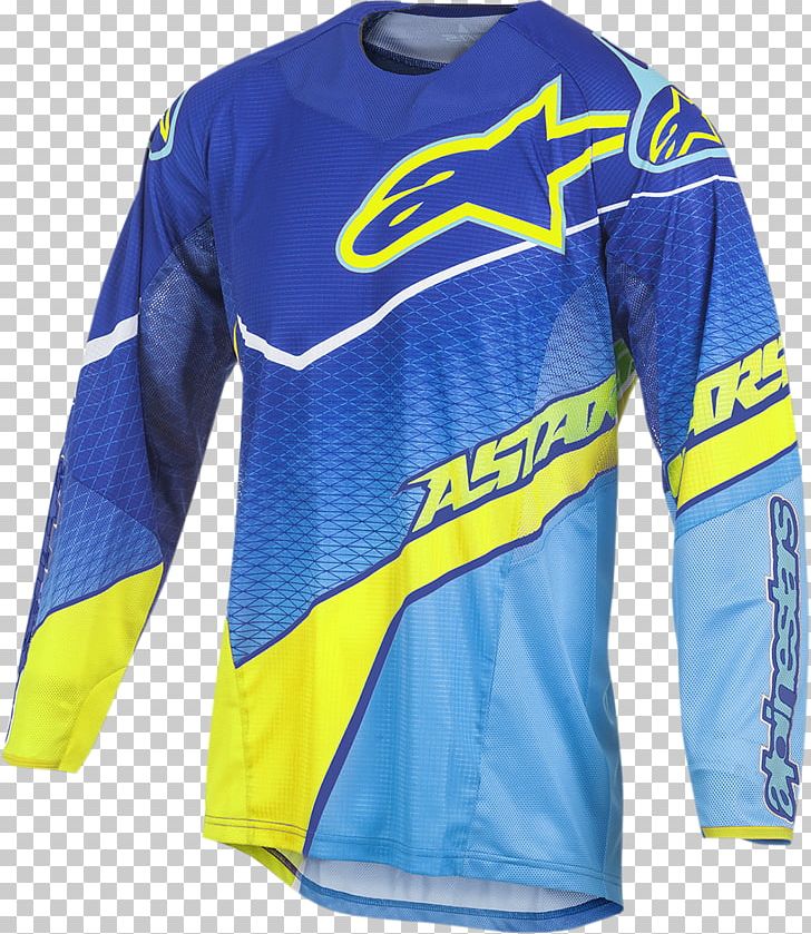 Alpinestars Jersey Clothing Motocross Motorcycle PNG, Clipart, Active Shirt, Alpinestars, Azure, Bicycle Jersey, Blue Free PNG Download