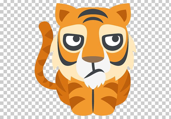 Tiger Emoji Lion Text Messaging Emoticon PNG, Clipart, Animals, Big Cats, Carnivoran, Cartoon, Cat Free PNG Download