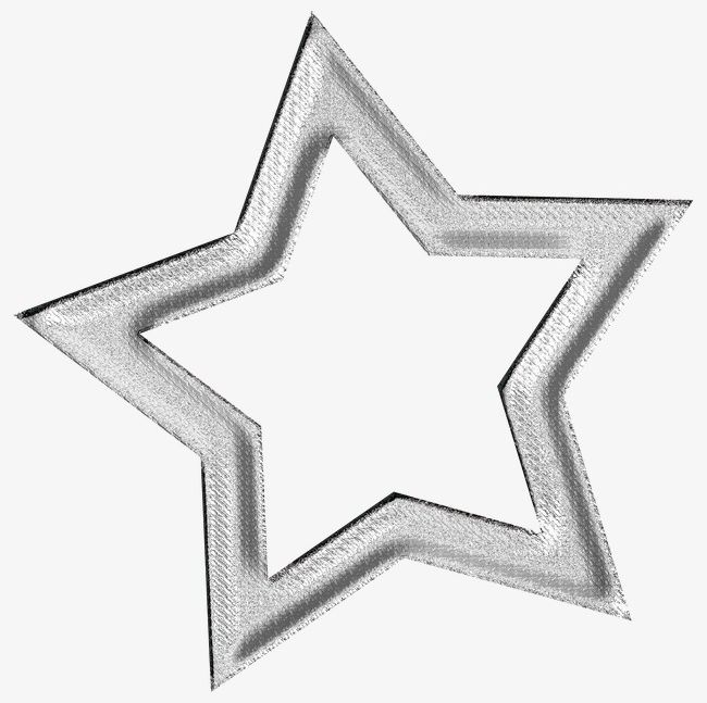 Hollow Silver Five-pointed Star PNG, Clipart, Five Pointed, Five Pointed Clipart, Five Pointed Clipart, Hollow, Hollow Clipart Free PNG Download