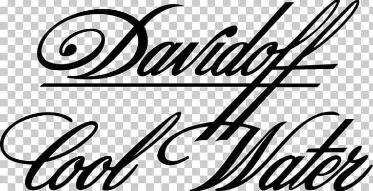 Davidoff Cool Water Logo Perfume PNG, Clipart, Area, Art, Black, Black And White, Brand Free PNG Download