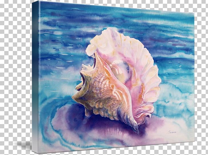 Seashell Watercolor Painting Conch Thepix PNG, Clipart, Art, Blog, Canvas, Conch, Lobatus Gigas Free PNG Download