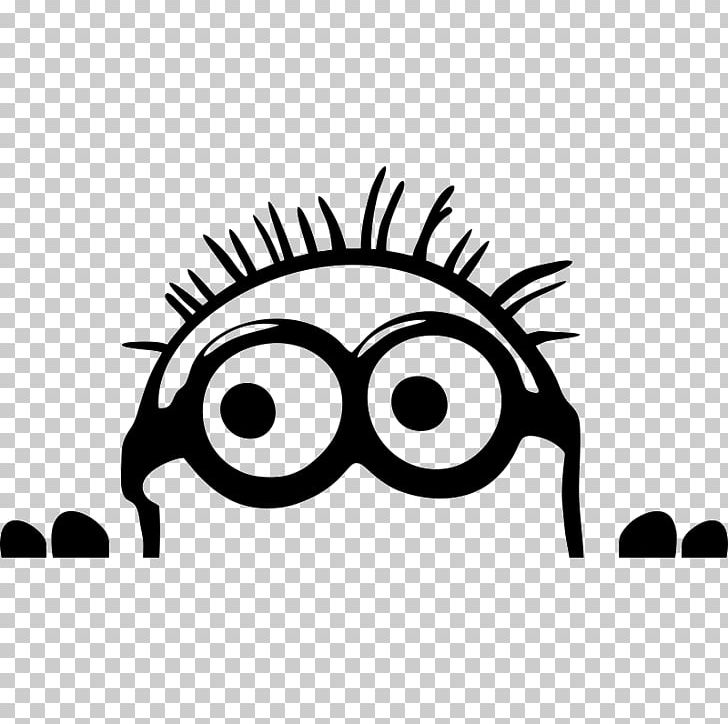 Bumper Sticker Decal Minions Japanese Domestic Market PNG, Clipart, Black, Black And White, Brand, Bumper Sticker, Car Free PNG Download