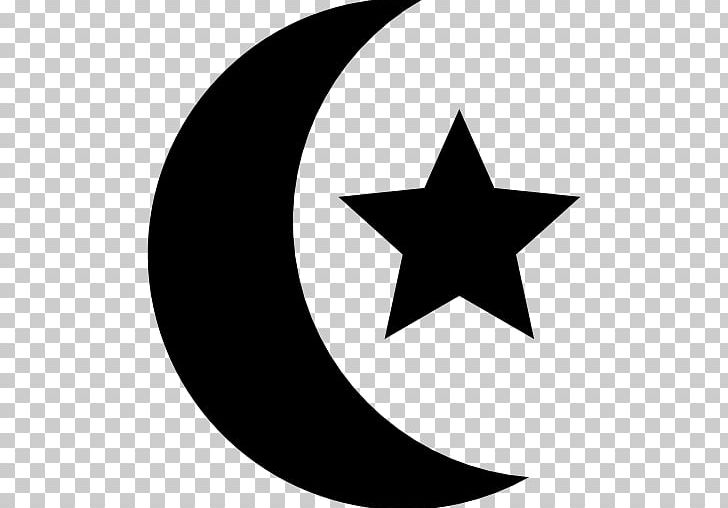 Quran Symbols Of Islam Star And Crescent Sunni Islam PNG, Clipart, Angle, Black, Black And White, Circle, Crescent Free PNG Download