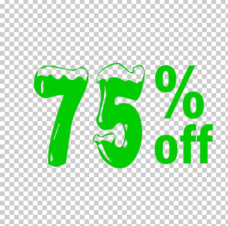 Christmas 75% Off Discount Tag. PNG, Clipart, Area, Brand, Graphic Design, Grass, Green Free PNG Download
