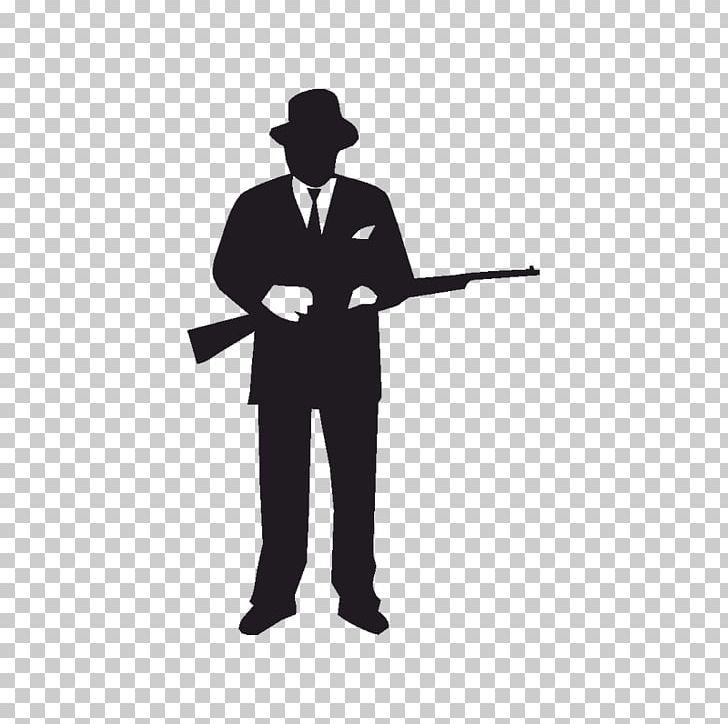 Gangster Silhouette PNG, Clipart, Angle, Animals, Black And White, Crime, Drawing Free PNG Download