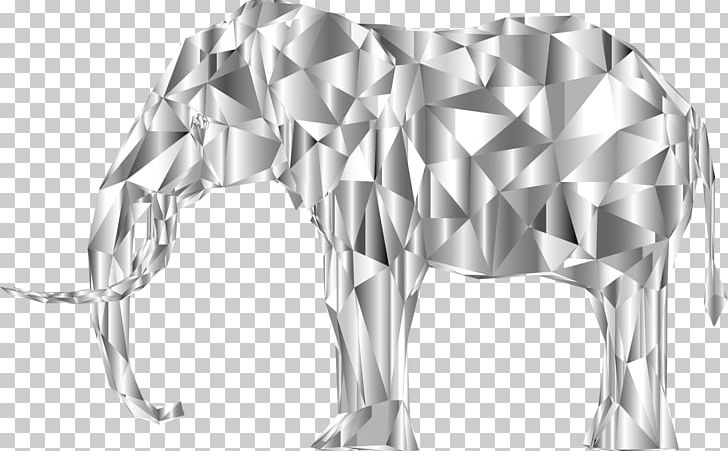 Low Poly 3D Computer Graphics Shading PNG, Clipart, 3d Computer Graphics, Animals, Black And White, Elephant, Grayscale Free PNG Download