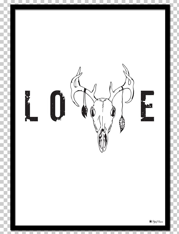 Reindeer Typography Poster Printing Art PNG, Clipart, Antler, Area, Art, Black And White, Body Jewelry Free PNG Download