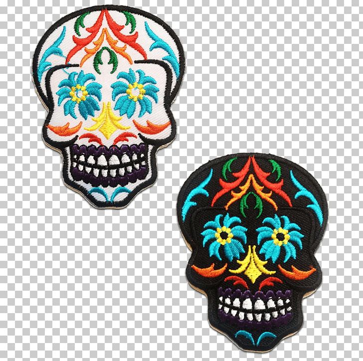 Skull Embroidered Patch Iron-on Embroidery PNG, Clipart, Applique, Biker, Black, Body Jewelry, Bone Free PNG Download
