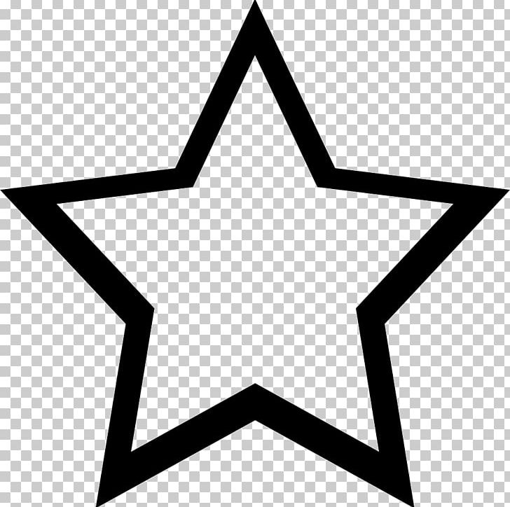 Five-pointed Star PNG, Clipart, Angle, Area, Black, Black And White, Computer Icons Free PNG Download