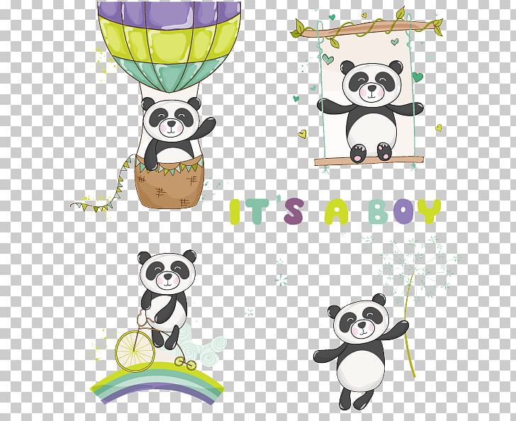 Giant Panda Wedding Invitation Baby Shower PNG, Clipart, Animal, Animals, Area, Baby Toys, Balloon Cartoon Free PNG Download