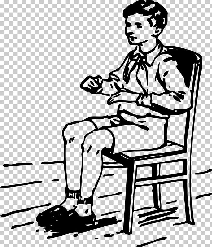 Chair Sitting Child PNG, Clipart, Arm, Art, Artwork, Black, Black And White Free PNG Download