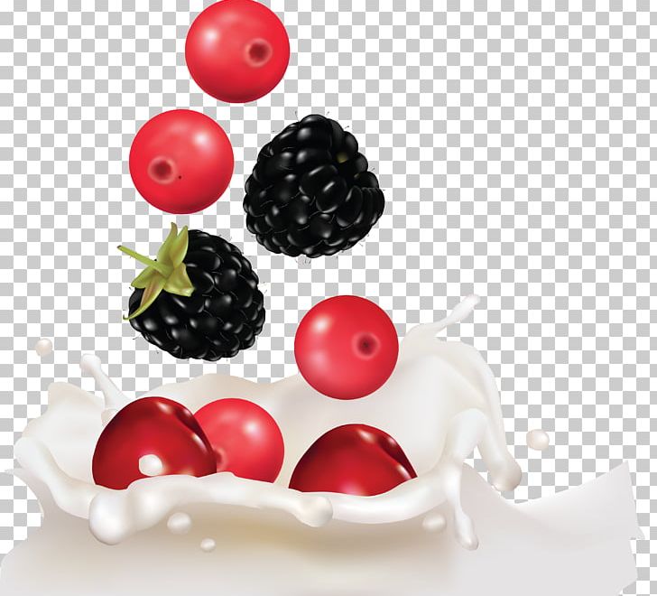 Milk Fruit Strawberry PNG, Clipart, Apple, Berries, Berry, Blueberry, Cherry Free PNG Download