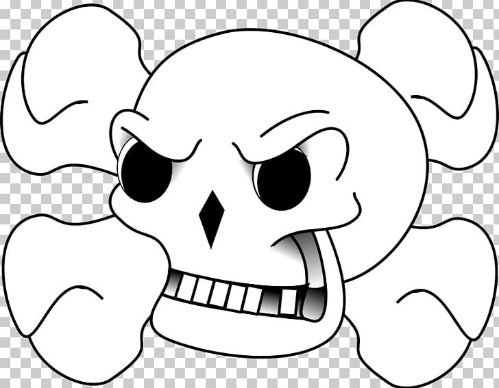 Skull And Bones PNG, Clipart, Black, Cartoon, Eye, Face, Fictional Character Free PNG Download