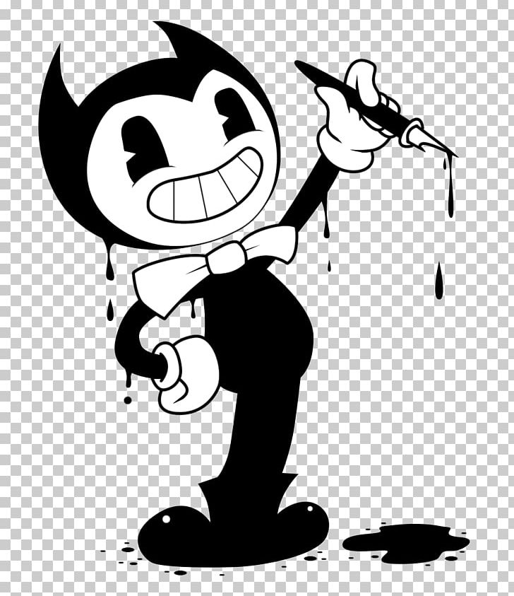 Bendy And The Ink Machine Coloring Book Drawing Paper PNG, Clipart, Artwork, Bendy And The Ink Machine, Black, Black And White, Cartoon Free PNG Download