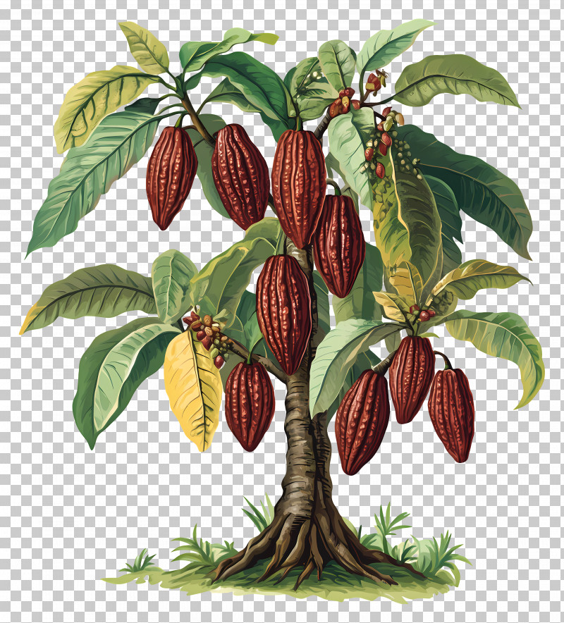 Cacao Trees - Cocoa Tree With Pods PNG, Clipart, Agriculture, Botany ...