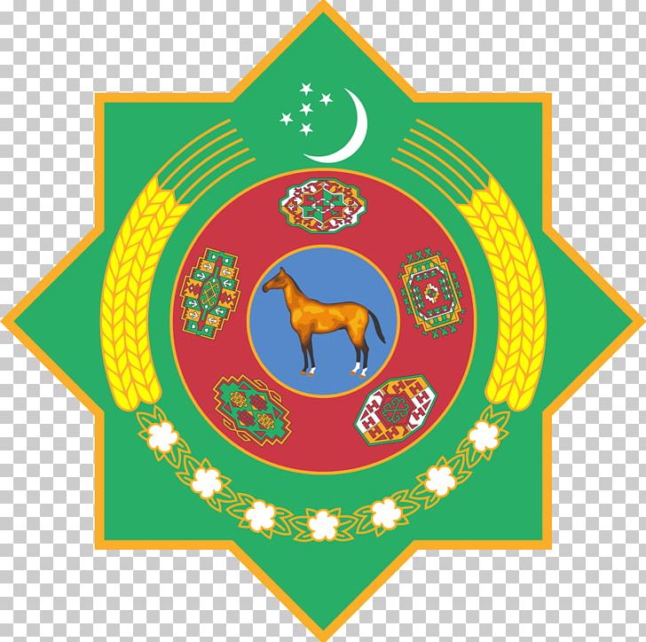 Emblem Of Turkmenistan Flag Of Turkmenistan National Symbol Turkmen Soviet Socialist Republic PNG, Clipart, Akhalteke, Area, Circle, Coat Of Arms, Emblem Free PNG Download
