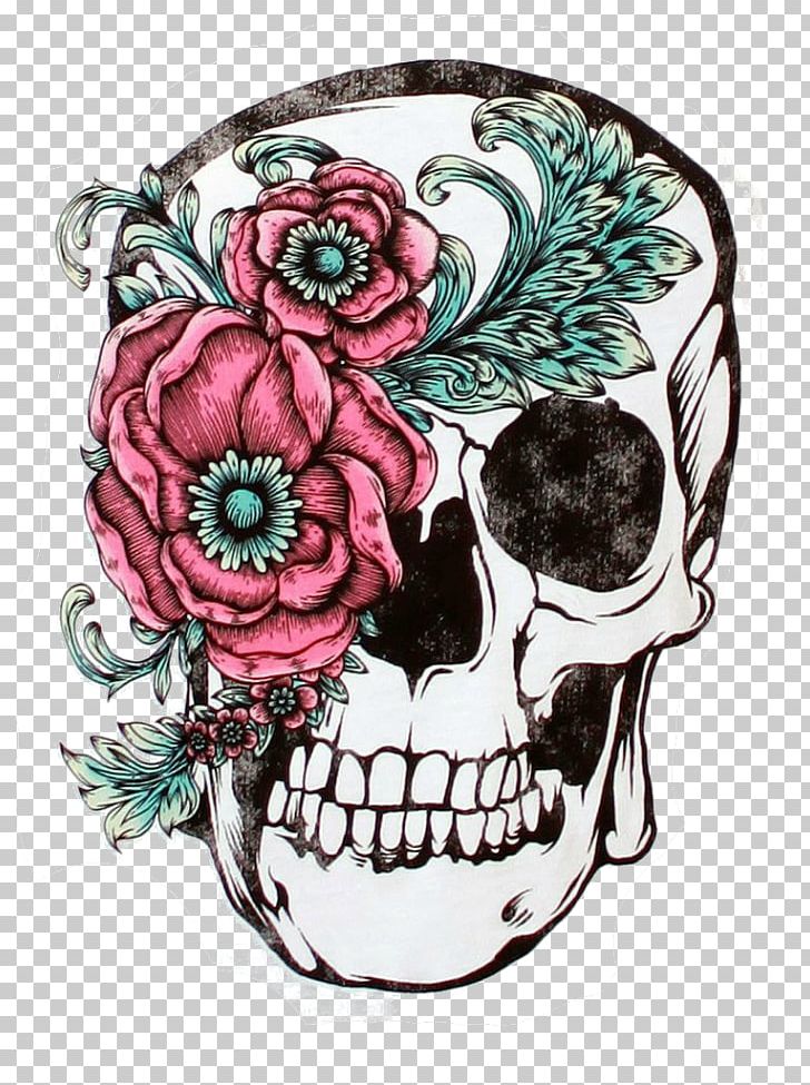 Skull Calavera Sleeve Tattoo Flower PNG, Clipart, Anatomy, Art, Body Art, Bone, Calavera Free PNG Download