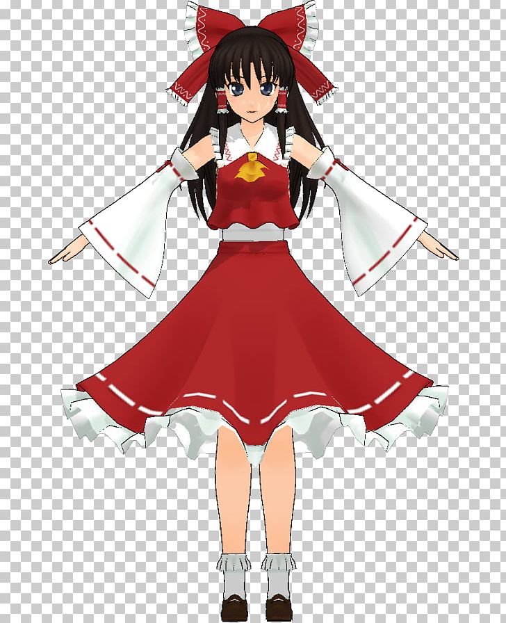Reimu Hakurei MikuMikuDance Touhou Project Wikia PNG, Clipart, Action Figure, Anime, Clothing, Costume, Costume Design Free PNG Download