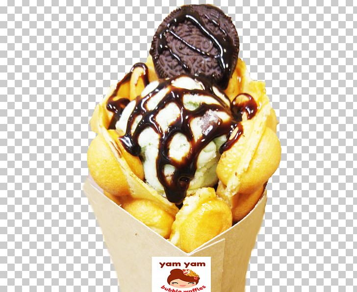 Sundae Chocolate Ice Cream Ice Cream Cones Egg Waffle PNG, Clipart, American Food, Biscuit, Bubble Waffle, Chocolate, Chocolate Ice Cream Free PNG Download