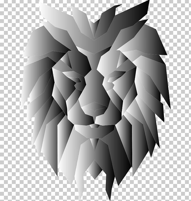 Lion Polygon Geometry Face PNG, Clipart, Animals, Black And White, Carnivora, Color, Computer Icons Free PNG Download