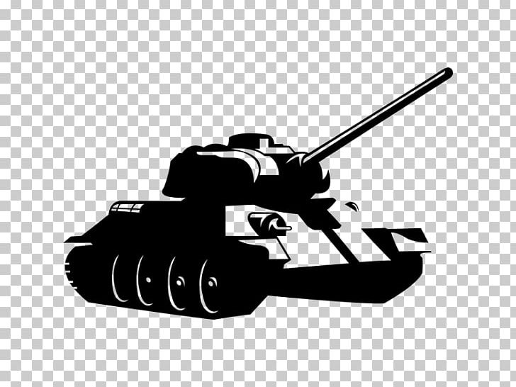 T-34 Main Battle Tank Military Sticker PNG, Clipart, Angle, Black And White, Decal, Hardware, Main Battle Tank Free PNG Download