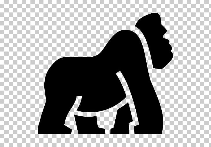 Gorilla Mustang Pony Mane PNG, Clipart, Animals, Behavior, Black, Black And White, Black M Free PNG Download