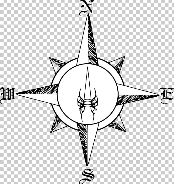 North Cardinal Direction Compass Rose PNG, Clipart, Angle, Artwork, Black And White, Cardinal Direction, Compass Free PNG Download