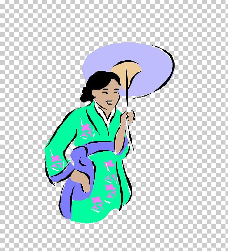 Japan Geisha Woman Illustration PNG, Clipart, Art, Clothing, Download, Geisha, Green Free PNG Download