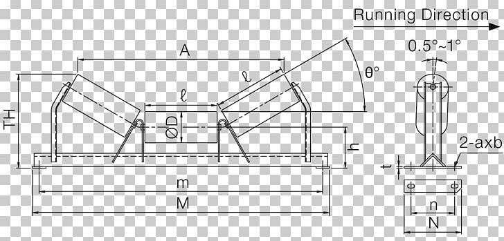 Idler-wheel Conveyor Belt Conveyor System Technical Drawing Paper PNG, Clipart, Angle, Area, Artwork, Belt, Black And White Free PNG Download