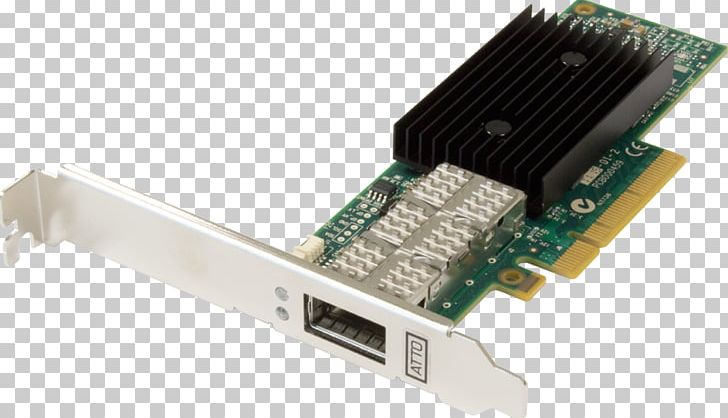Network Cards & Adapters PCI Express 10 Gigabit Ethernet ATTO Technology PNG, Clipart, 10 Gigabit Ethernet, 100 Gigabit Ethernet, Adapter, Atto Technology, Computer Component Free PNG Download