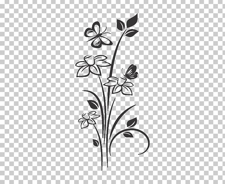Wall Decal Sticker Painting Idea PNG, Clipart, Angle, Art, Black And White, Blume, Branch Free PNG Download