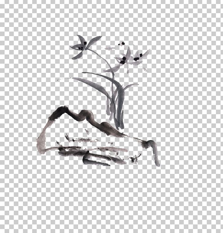 Ink Wash Painting Orchids Shan Shui Inkstick Chinese Painting PNG, Clipart, Bamboo Leaves, Bamboo Vector, Branch, China, Chinese Painting Free PNG Download
