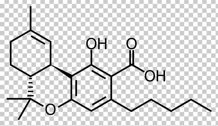 Tetrahydrocannabinolic Acid Cannabinoid Cannabigerol Cannabis PNG, Clipart, Acid, Angle, Area, Black, Black And White Free PNG Download