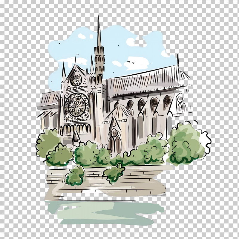 Green Landmark Architecture Building Sketch PNG, Clipart, Architecture, Building, Castle, Classical Architecture, Green Free PNG Download
