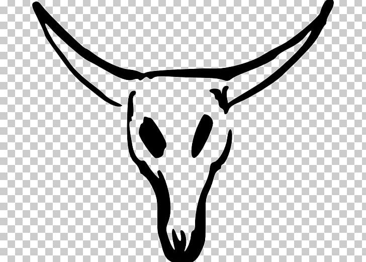 Texas Longhorn Skull PNG, Clipart, Black, Black And White, Bone, Bull, Cattle Free PNG Download